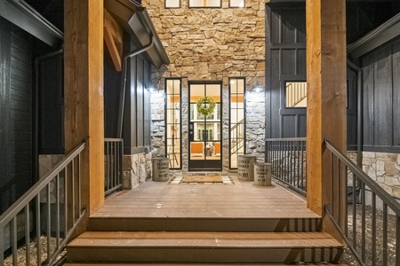 Black Timber Lodge-Front Door (West Side of Home)