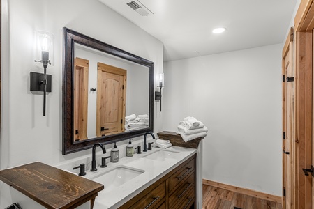 Green Canyon Chalet-Basement Restroom (2 sinks, 2 toilets stalls, 2 shower stalls)