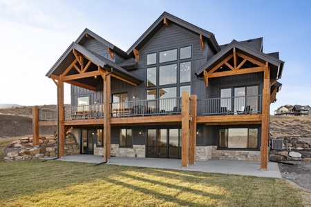 Black Timber Lodge-East view of the home