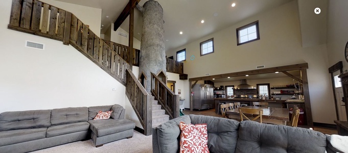 Barn-Stairway and Treehouse (Man Floor West Center)