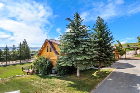 Green Canyon Chalet-Aerial view of north side of home