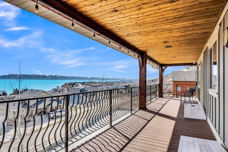 Covered deck with a view