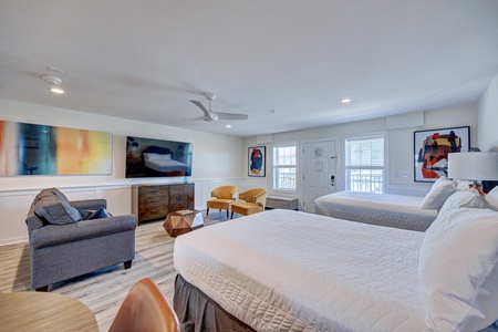 8. Low Tide Living Room and Bedroom from Dining Table