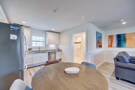 6. Low Tide Kitchen and Bathroom from Dining Room