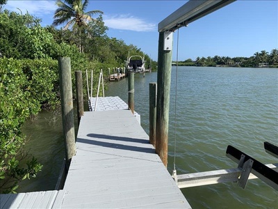 The dock, kayak launch and lift.