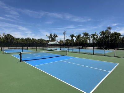 2 dedicated pickleball courts are available