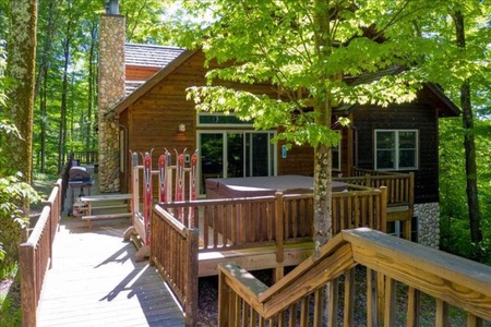 Back Deck with Hot Tub