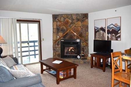 Living Room Area with Gas Fireplace