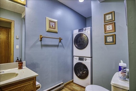 Downstairs Bathroom 1 with Washer and Dryer