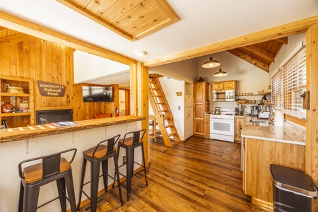 Kitchen and Bar Area