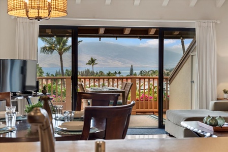 Ocean and Island views from the kitchen area