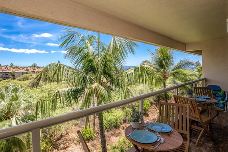 Enjoy the view while dining on the lanai