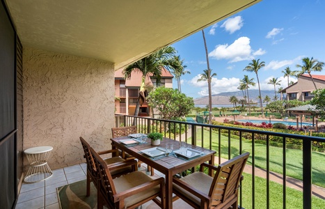 Stunning views from the covered patio