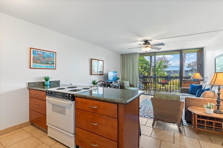 Lots of counter space in the kitchen