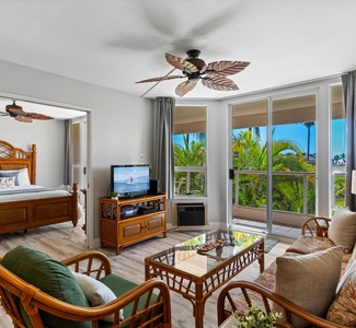 Living area with patio access