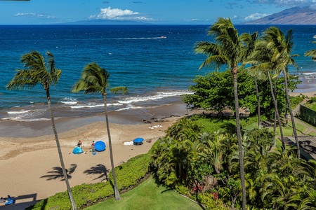 The beach is just a short stroll away