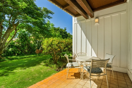Enjoy a meal or a game on your lanai