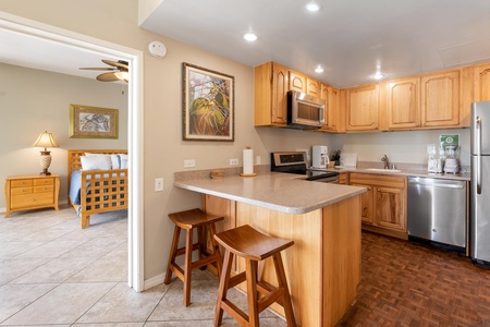 Pull a seat up to the counter while the chef cooks a meal