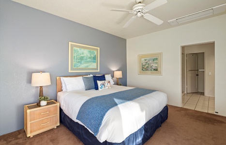Primary bedroom with a king size bed