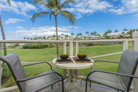 Glass railing lanai seating for daily meals