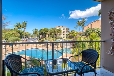 Enjoy your morning coffee on this private lanai.