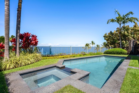 Hot tub off of main pool