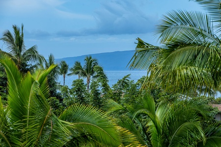 Close up view of the ocean from the patio