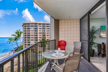 Enjoy picturesque sunsets while dining alfresco.