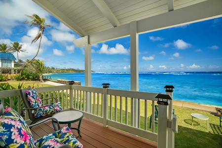 New covered lanai, allows you to enjoy this amazing view without getting too much sun.