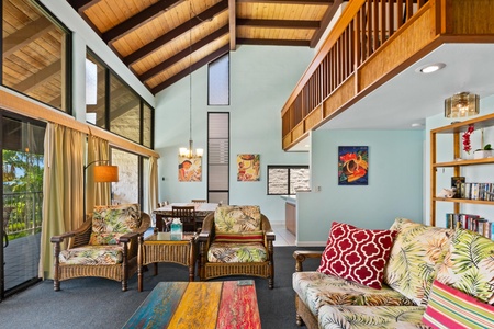 Living area with large lanai 