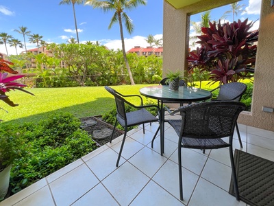 Enjoy the tropical view from the private lanai.