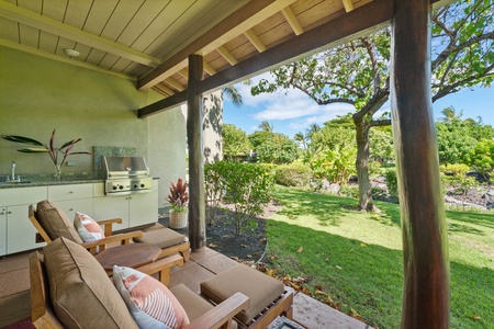 Front Patio garden view with gas grill
