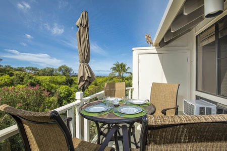 Tropical view from the lanai.  NO UMBRELLA is available