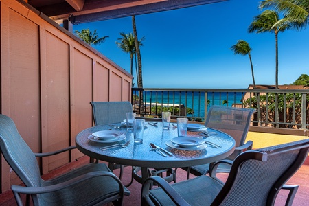 Experience the magic of Maui while dining on the lanai, complete with ocean views and tropical breezes.