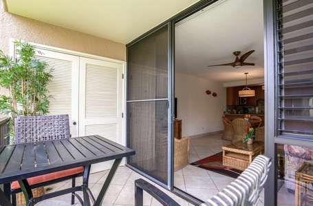 Lanai access from the living room