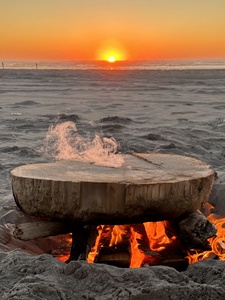 Fires on the beach