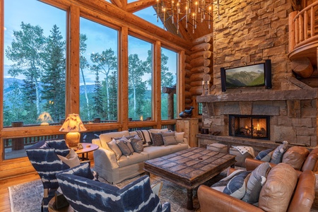 Cozy up to mountain luxury living and true ski in and out access