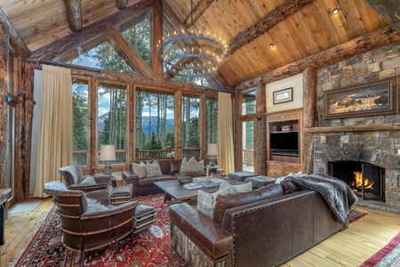 Luxurious open concept living area