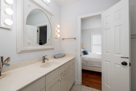 Your two main level king bedrooms share a jack-and-jill bathroom