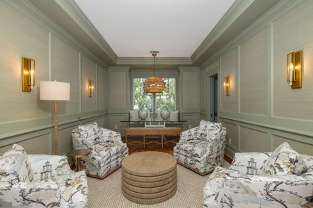 A formal living area makes for a quiet retreat