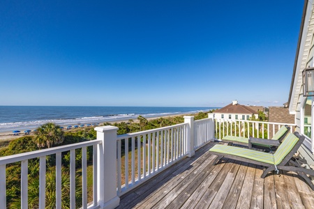 Enjoy expansive oceanfront views from your third floor balcony
