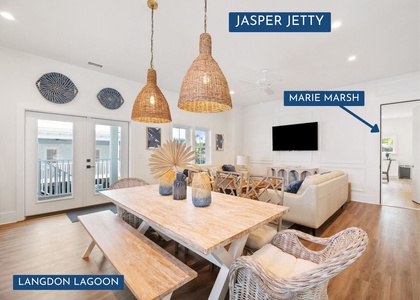 Jasper Jetty is the rental of Marie Marsh & Langdon Lagoon. Door between properties opens for easy access!
