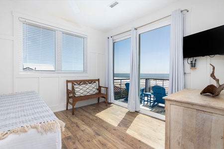 The views are stunning from your upstairs king room balcony