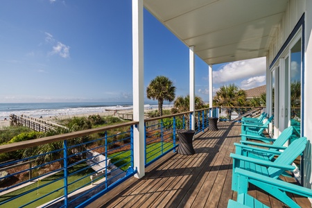 Enjoy sweeping ocean views from the adirondack chairs