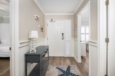 Your front entryway has tons of coastal charm