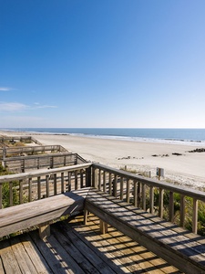 Enjoy the ocean view from the upper deck