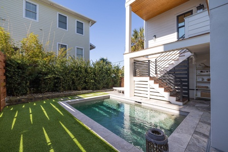 Take a dip in the outdoor pool