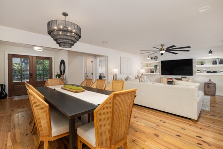 Your dining room sits just off the living room for open concept living