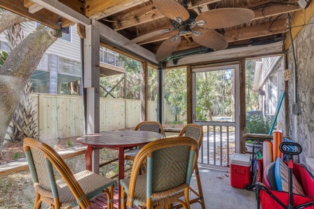 downstairs screened porch