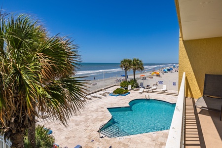 Spend the afternoon at the on-site pool